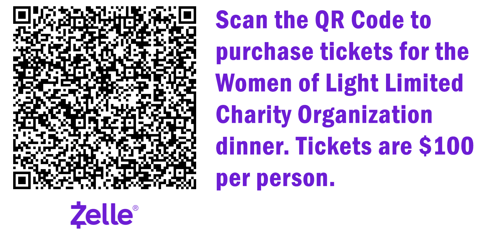 Buy tickets to charity dinner.